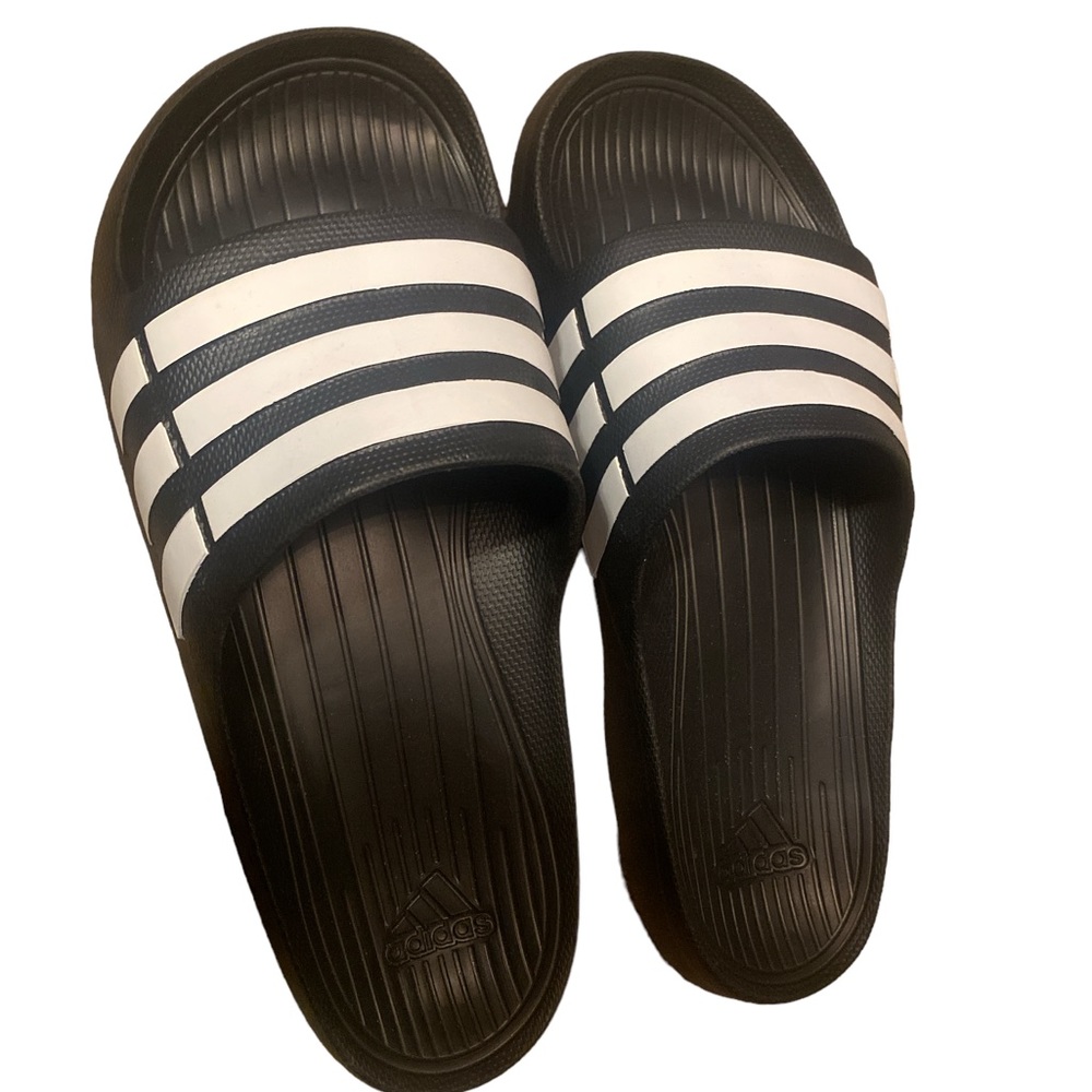 NWOT black Adidas Slides